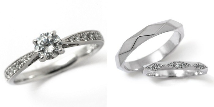 婚約指輪 結婚指輪 セットリング 安い ダイヤモンド プラチナ 0.4カラット 鑑定書付 0.410ct Dカラー VVS2クラス 3EXカット H&C CGL
