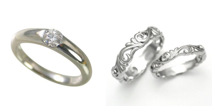 新品入荷 セットリング 結婚指輪 安い 婚約指輪 ダイヤモンド CGL H&C