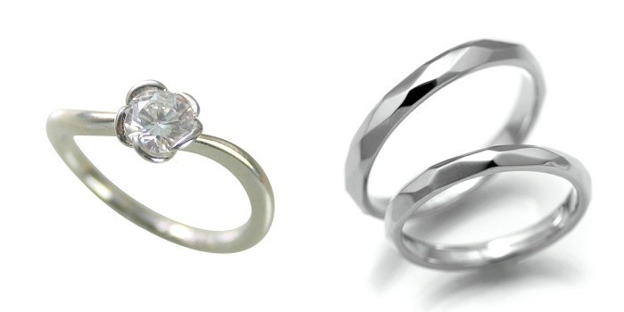 新品同様 婚約指輪 安い 結婚指輪 セットリングダイヤモンド プラチナ