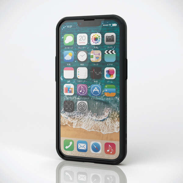 iPhone14用ハイブリッドケース [TOUGH SLIM] 耐衝撃性能を備え、専用液晶ガラスフィルムで端末を360度全面保護: PM-A22ATS3BK_画像4
