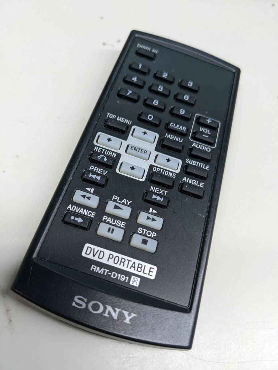 【FK-11-105】SONY ソニー ポータブルDVDプレーヤー リモコン RMT-D191「DVP-FX730/DVP-FX930」_画像1