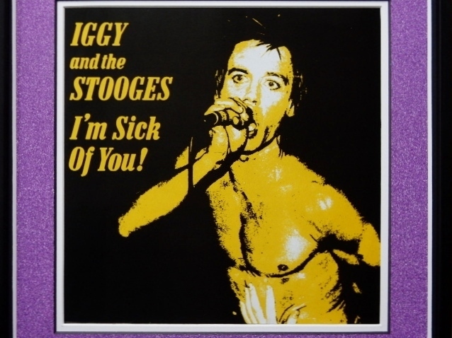 イギー・ポップ/名盤レコードジャケット額付/Iggy Pop/Iggy & Stooges/Punk/お店のディスプレイ/ゴッドファーザー・オブ・パンク_画像3