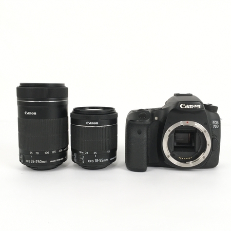 Canon EOS 70D EF-S 18-55mm 55-250mm IS STM 一眼レフ カメラ ダブル