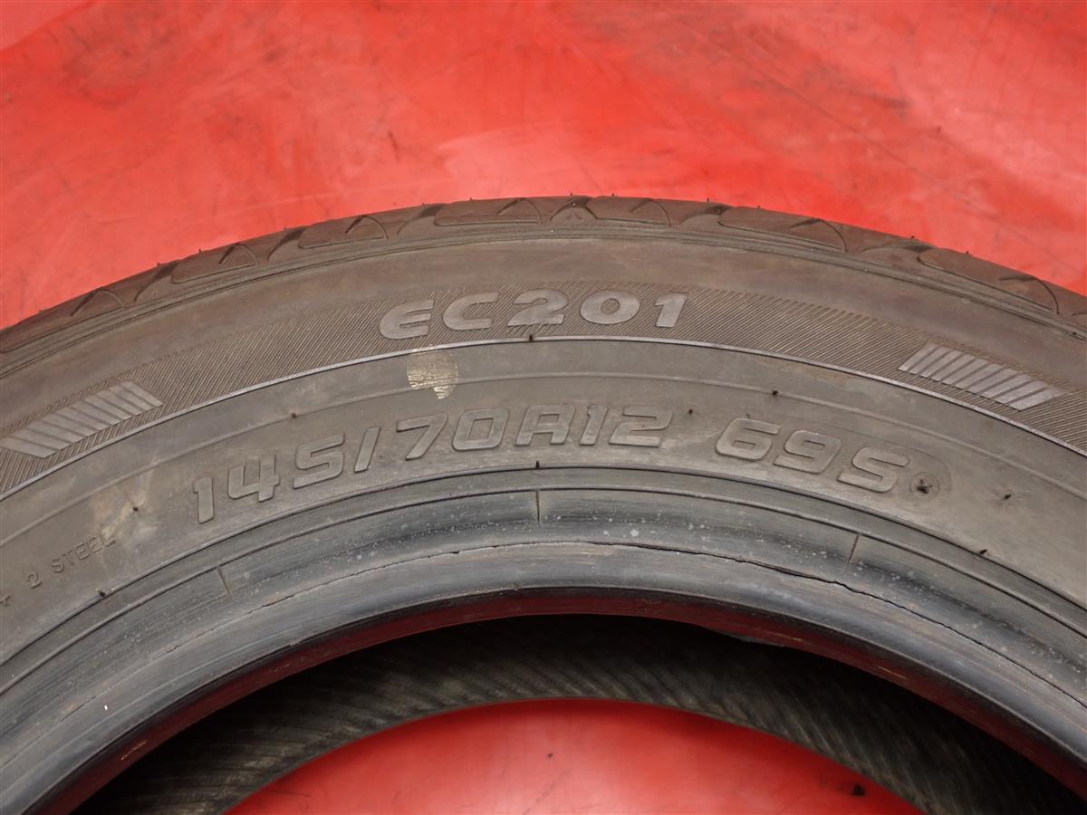 単品 タイヤ1本 《 ダンロップ 》 ECO EC201 [ 145/70R12 69S ]9.5分山★ アルト セルボ ミラ トゥデイ ミニカ n12_画像7