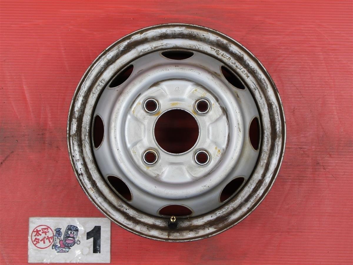 【 激安 中古 4本セット 】 ダイハツ ミラ 純正 スチールホイール 鉄ホイール 12インチ 4.00B インセット+50 PCD110 4穴 ハブ径Φ66.5 cc12_画像3