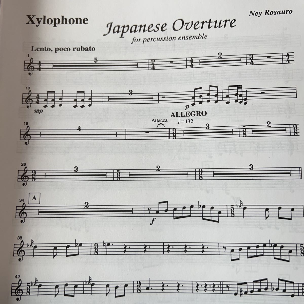 打楽器7〜8重奏 ロサウロ：日本組曲の画像3