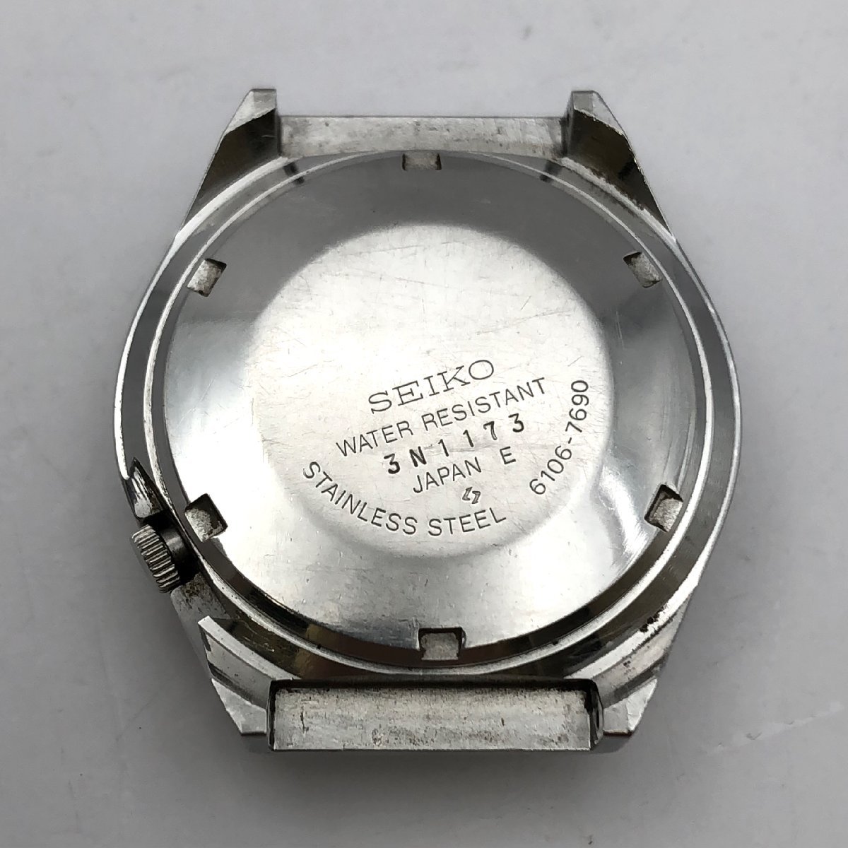 1円~/SEIKO/セイコー/5/ACTUS/アクタス/SS/6106-7690/赤文字盤/25石/デイデイト/自動巻/メンズ腕時計/稼動品/ジャンク/No90