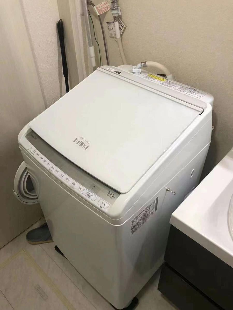 地域限定送料無料 超美品 日立 ビートウォッシュ 洗濯乾燥機 BW-DV80F