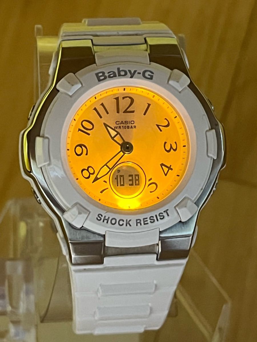 CASIO G-SHOCK baby-G 人気のホワイトゴールド文字盤モデル ソーラー電波腕時計♪