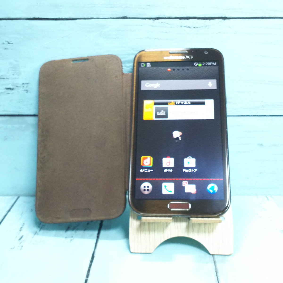 GALAXY docomo Note II SC-02E ブラウン 本体 白ロム 568397_画像1