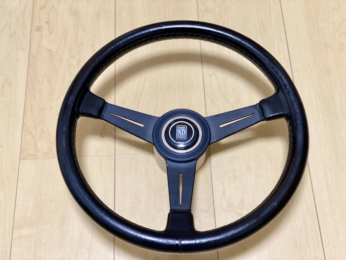 送料無料】当時物 ナルディ NARDI クラシック レザー 36.5cm ブラック