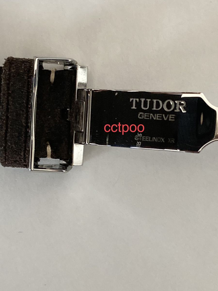 TUDOR ブラックベイクロノ 79363N 純正レザーベルト バックルSET