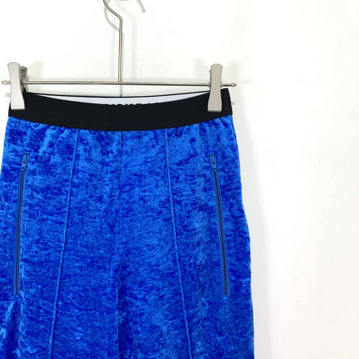 BALENCIAGA バレンシアガ ウエストロゴ ベルベット ベロア レギンス