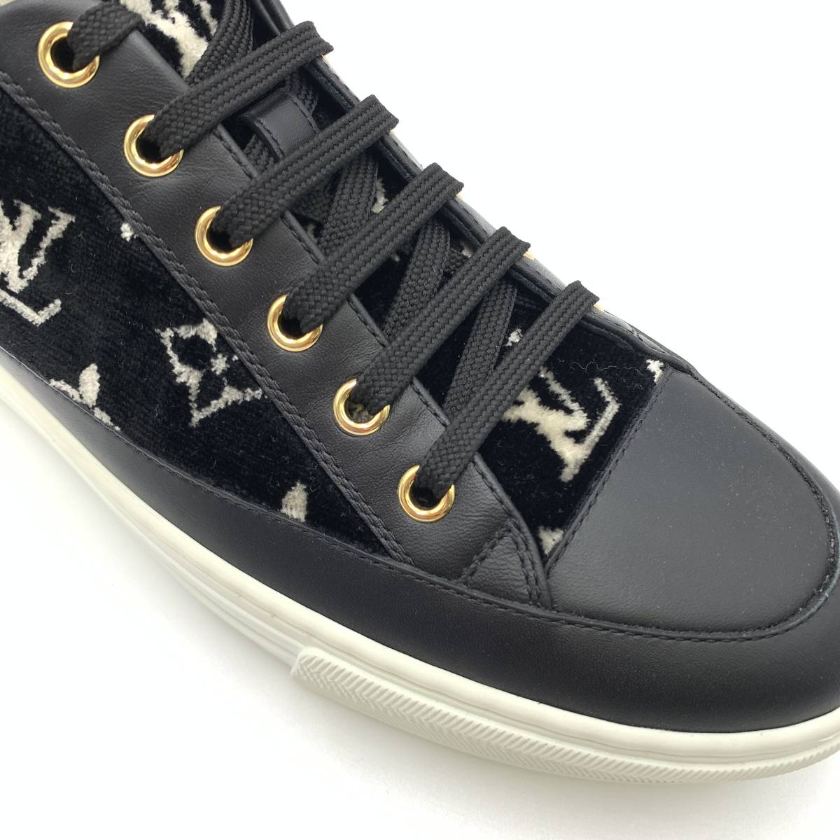LOUIS VUITTON ルイヴィトン ステラーライン モノグラム ベロア スニーカー size 38 24.5cm NV0261