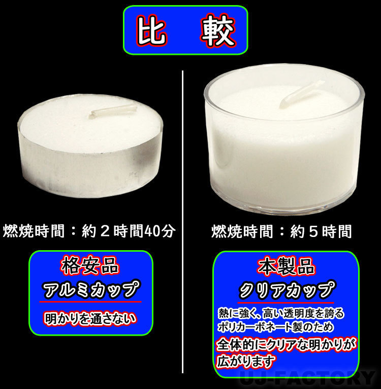 ★ECO CANDLE/エコキャンドル★カメヤマキャンドル ネオクリアカップ4 （φ40 × H27mm/12個セット）★環境に優しい植物原料キャンドル_画像2