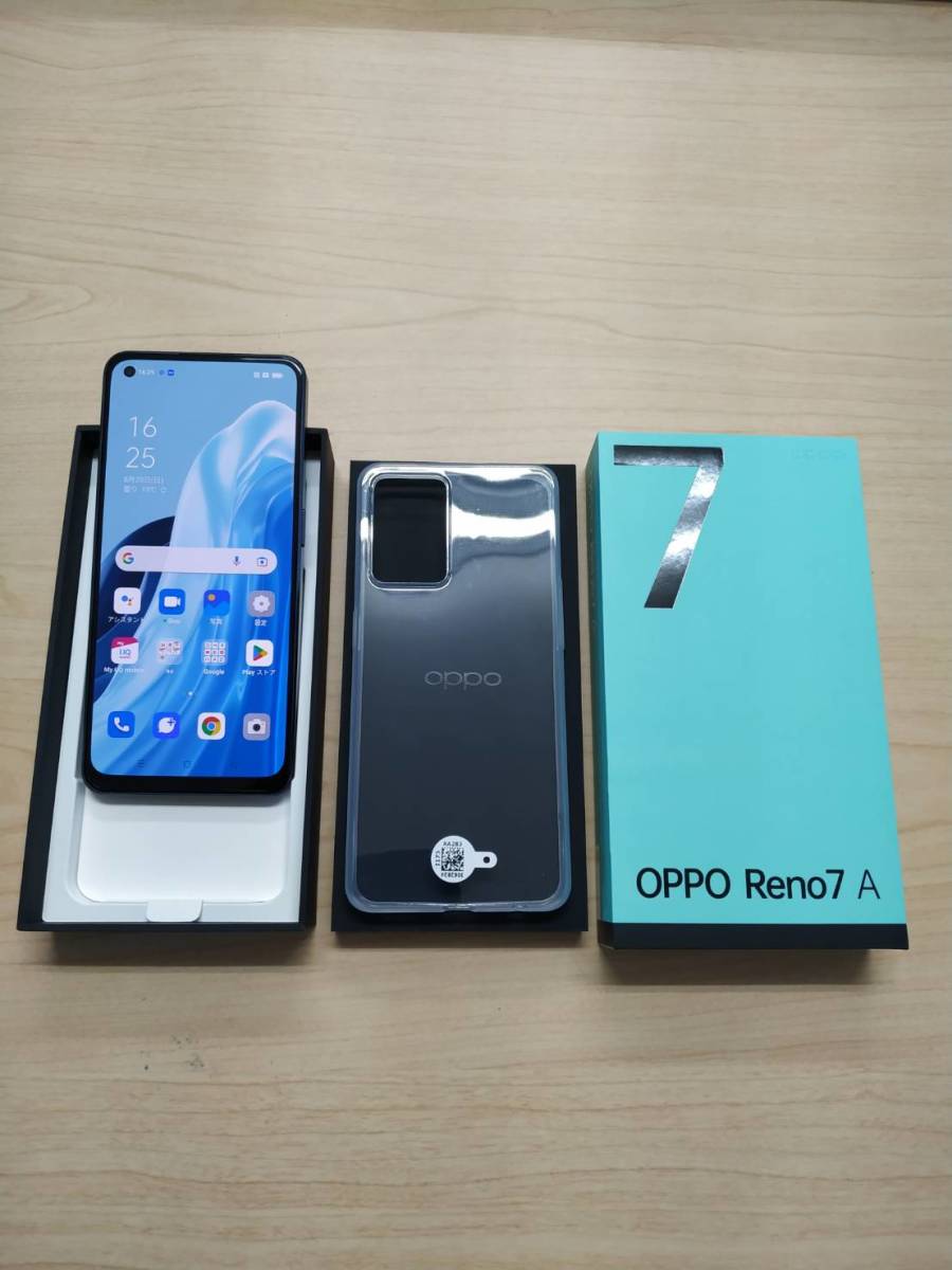 本物◇ OPPO Reno7 A スターリーブラック Simロック解除済 一括 残債