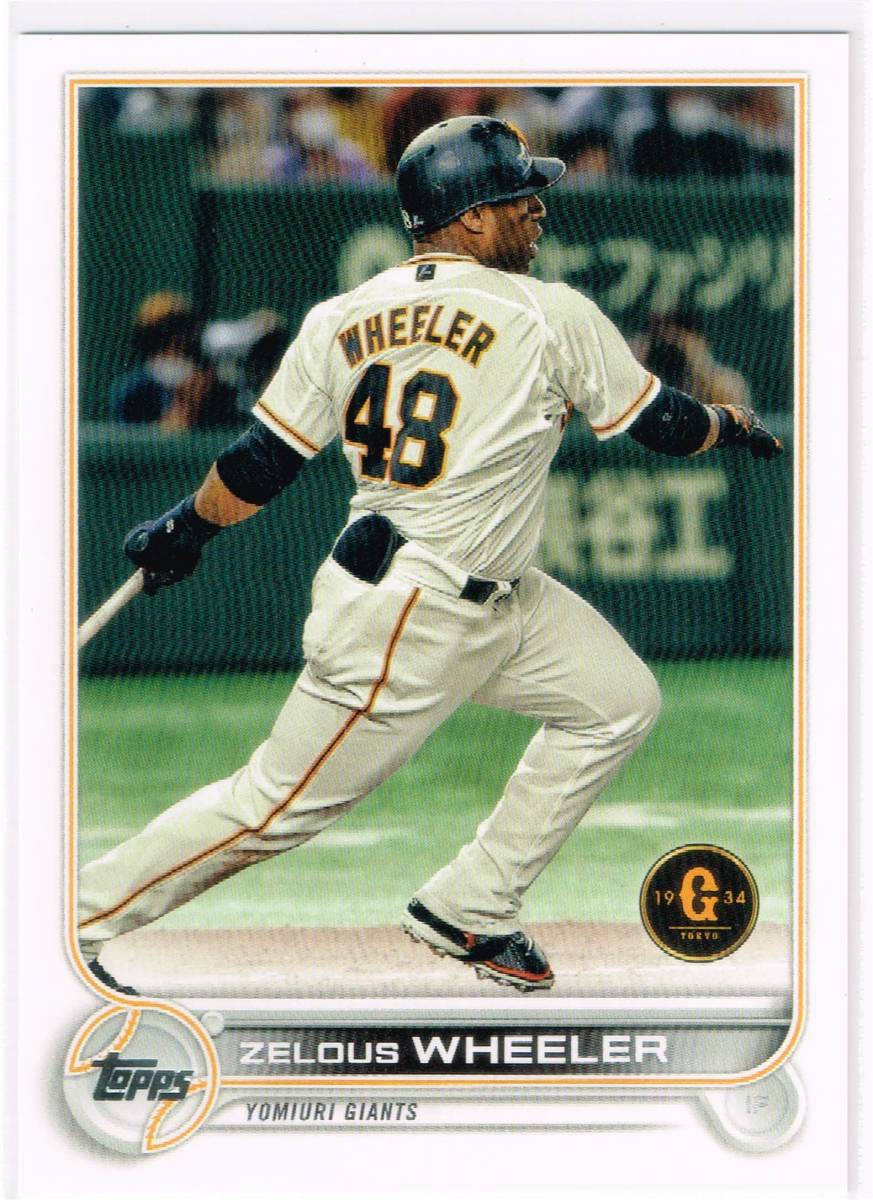 2022 Topps NPB トップス プロ野球カード #187 読売ジャイアンツ ゼラス・ウィーラー Zelous Wheeler 巨人_表面