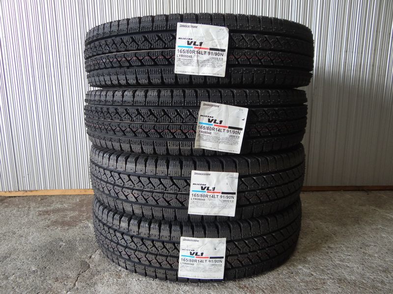 ☆現品限り☆165/80R14 LT 91/90N 165 80 14 LT ブリザック VL1