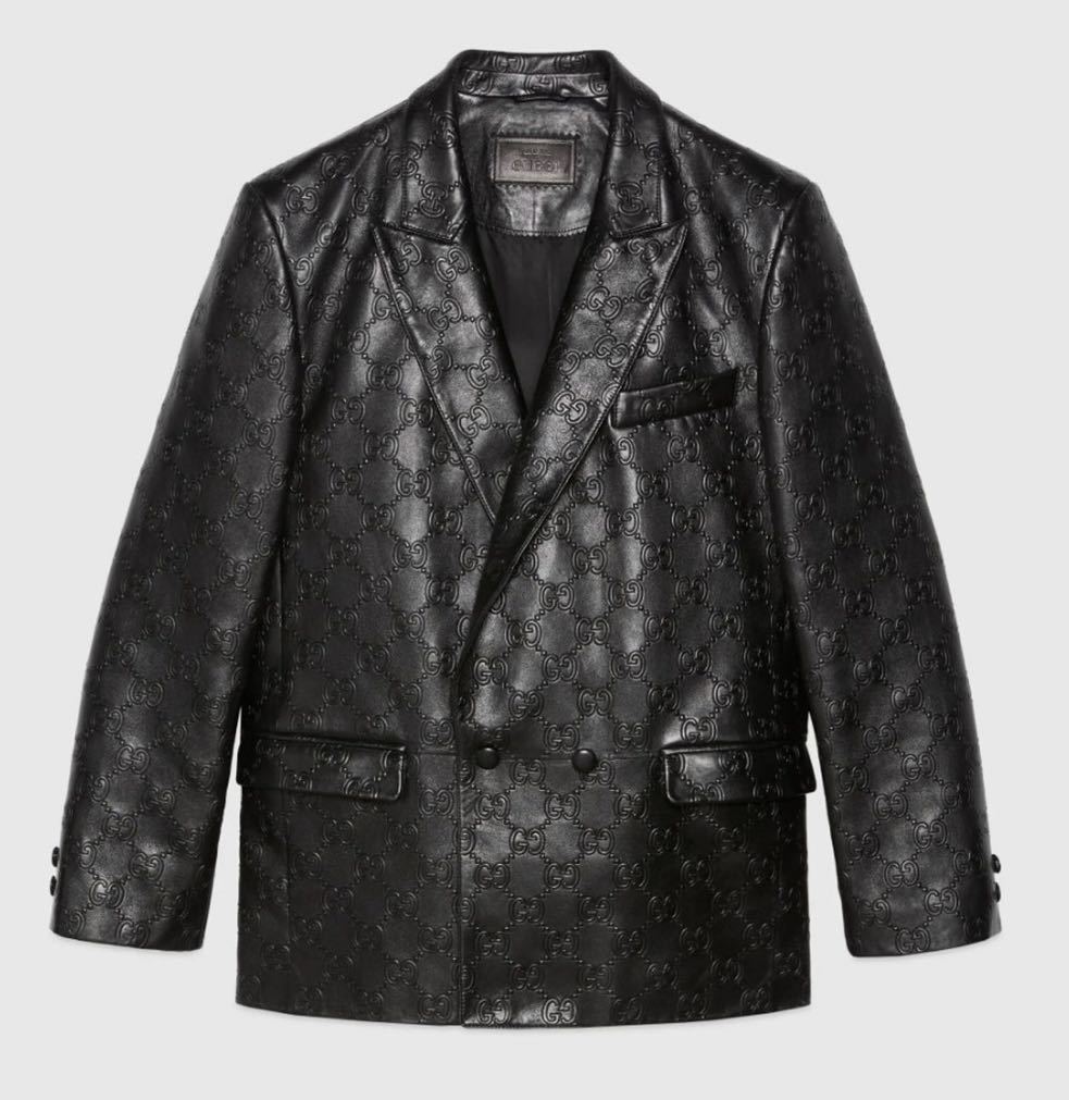 Yahoo!オークション - GUCCI GG LEATHER JACKET グッチ レザー Yahoo!オークション - GUCCI GG LEATHER JACKET グッチ レザー