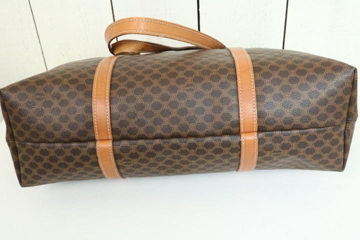 【美品】☆CELINE セリーヌ:マカダム トリオンフ 大型 トートバッグ 舟形 オールドセリーヌ/ヴィンテージ/大きい_画像6