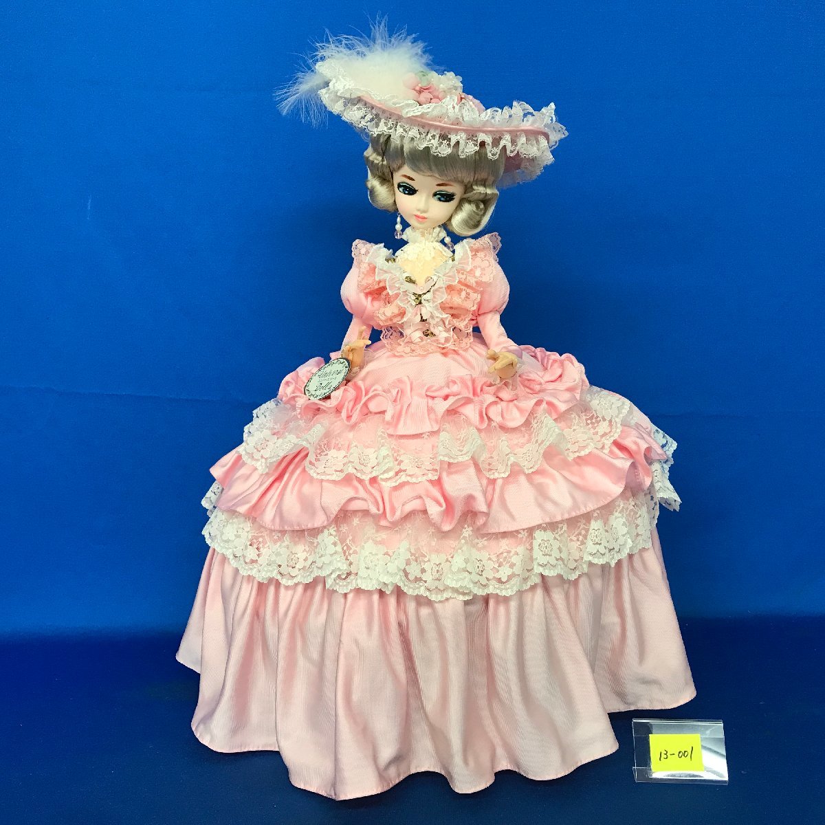 １３―００１ フランス人形 ユニバースドール 高さ56cm 西洋人形 レトロ アンティークドール ピンクドレス
