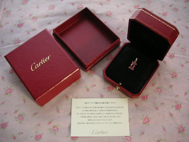 Cartier カルティエ 2C チャーム PG ピンクサファイア 750 ピンクゴールド 限定 K18 ピンクサファイヤ ロゴ ネックレス ペンダント トップ