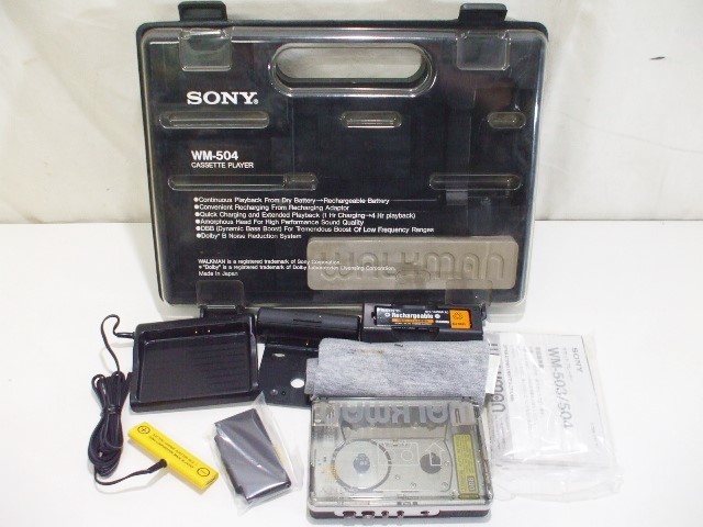 元気堂】SONY WALKMAN WM-504 スケルトンモデル カセットウォークマン