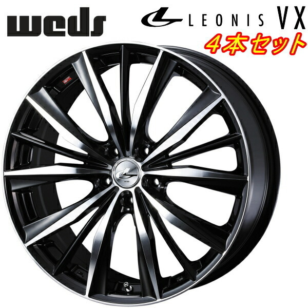 新着 Weds LEONIS VX 4本Set ブラックメタルコート ミラーカット8.0-19