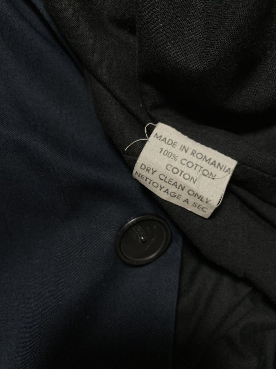 ヴェロニクブランキーノ テーラードジャケット ジャケット ヴィンテージ 濃紺 ネイビー メンズ VERONIQUE BRANQUINHO 46 ルーマニア製 綿の画像4