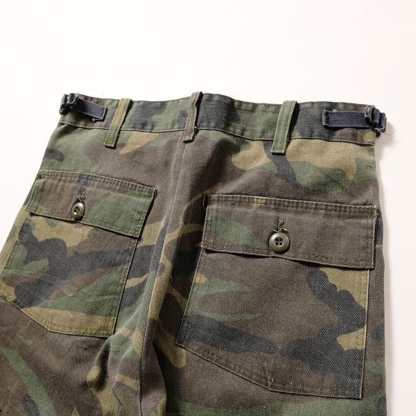 80\'s 90\'s brand unknown wood Land duck Baker pants (W29 rank ) camouflage beige car pants cargo pants 90 period Vintage old clothes 