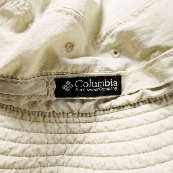 90's 00's コロンビア Columbia ナイロン サファリハット (ONE SIZE) アイボリー系 90年代 00年代 旧タグ オールド 帽子 アウトドア_画像10