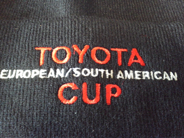 トヨタ ヨーロッパ / サウスアメリカ カップ ニット帽 ブラック サッカー トヨタカップ_画像2