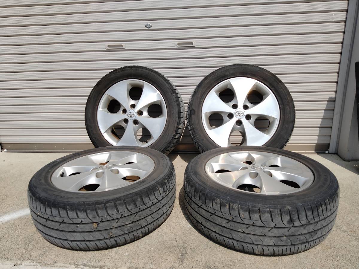 【トヨタ純正】　アルファード　アルミ　ホイール　225/55R17　7J　オフセット45　夏タイヤ　４本セット　５穴　17インチ_画像1