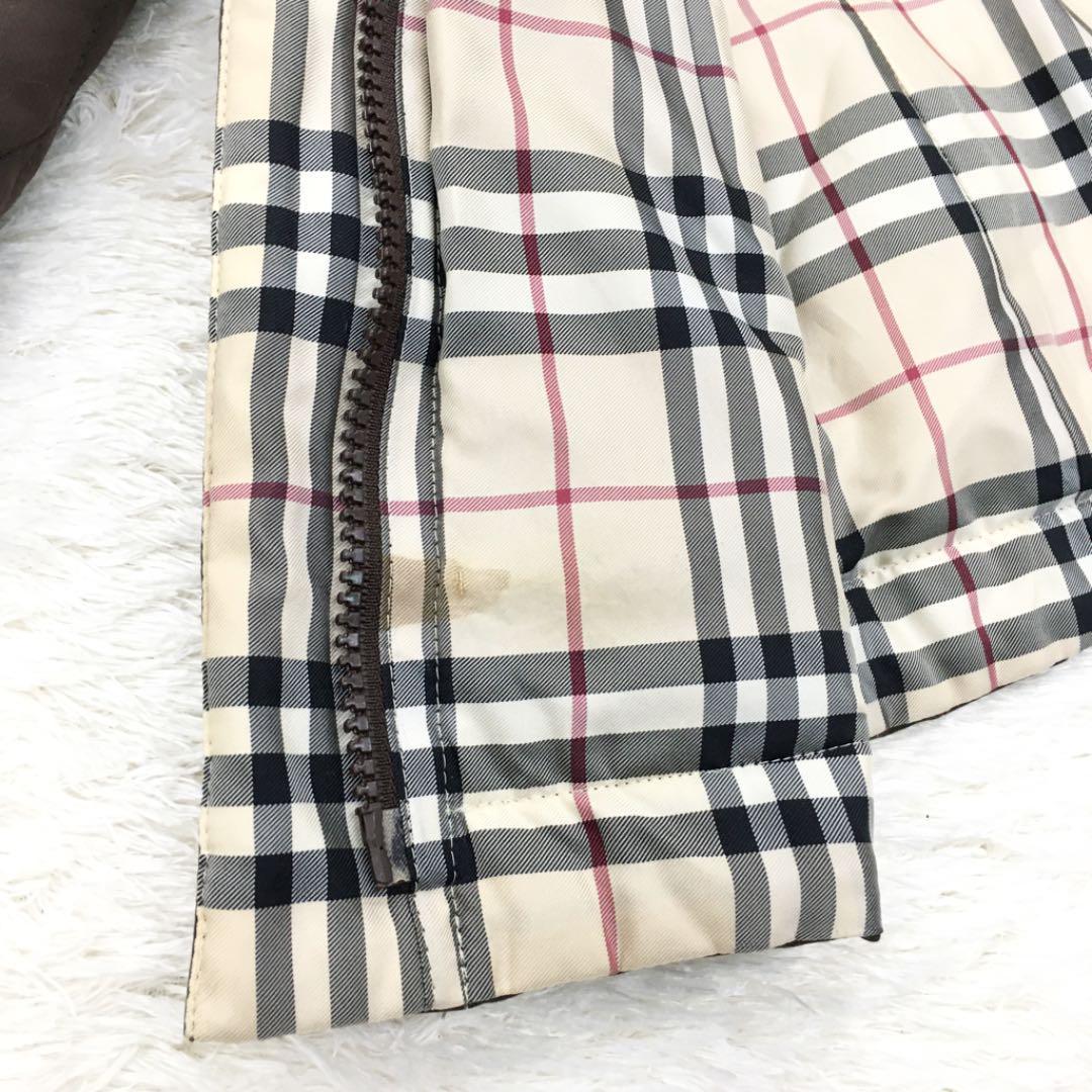 BURBERRY LONDON バーバリー ロンドン 中綿ジャケット フルジップ サイズ38 三陽商会 茶色