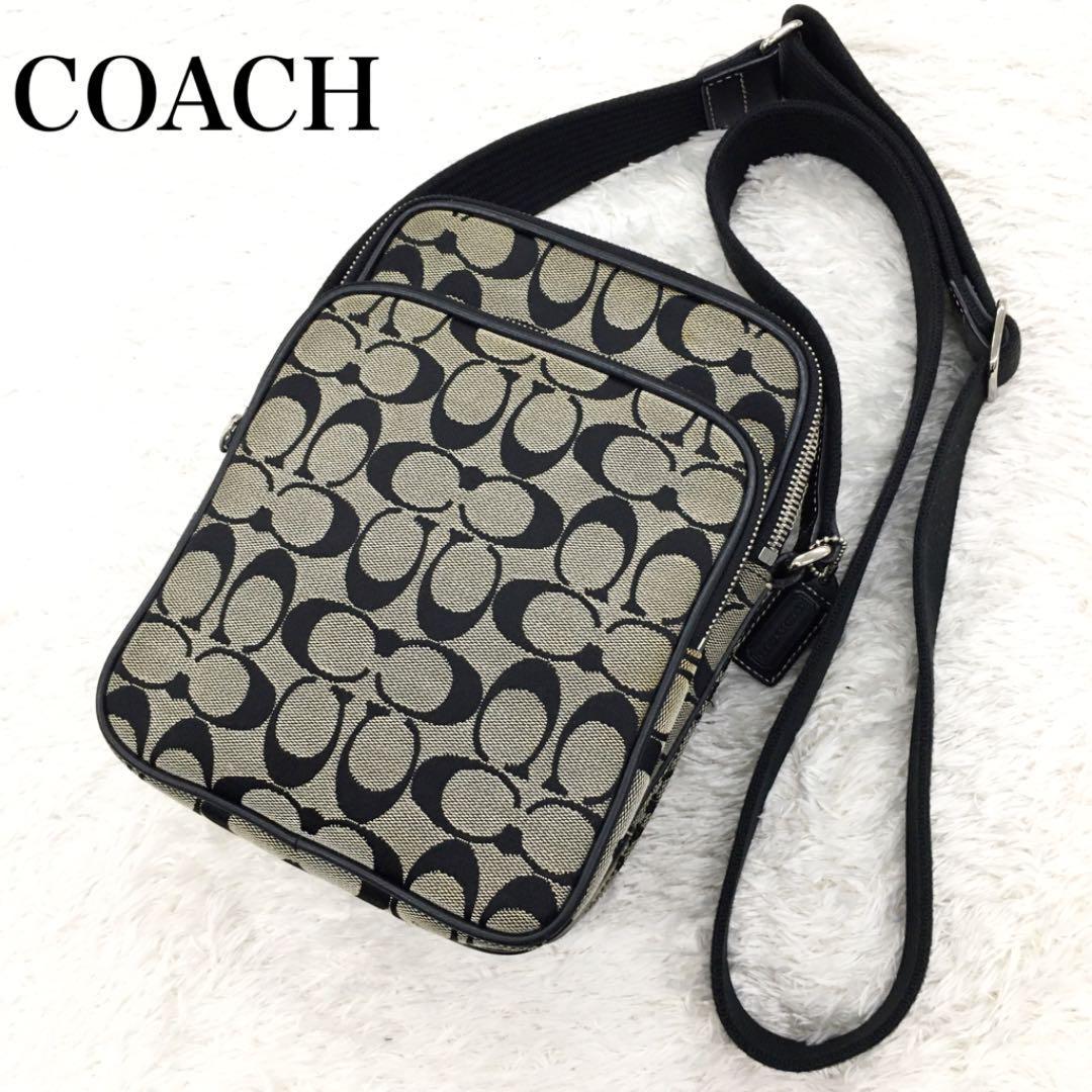 COACH コーチ シグネチャー ショルダーバッグ キャンバス レザー 4270