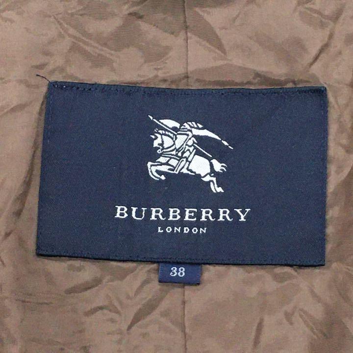 BURBERRY LONDON バーバリー ロンドン フードジャケット コート フルジップ フード格納 サイズ38 三陽商会 茶色_画像8