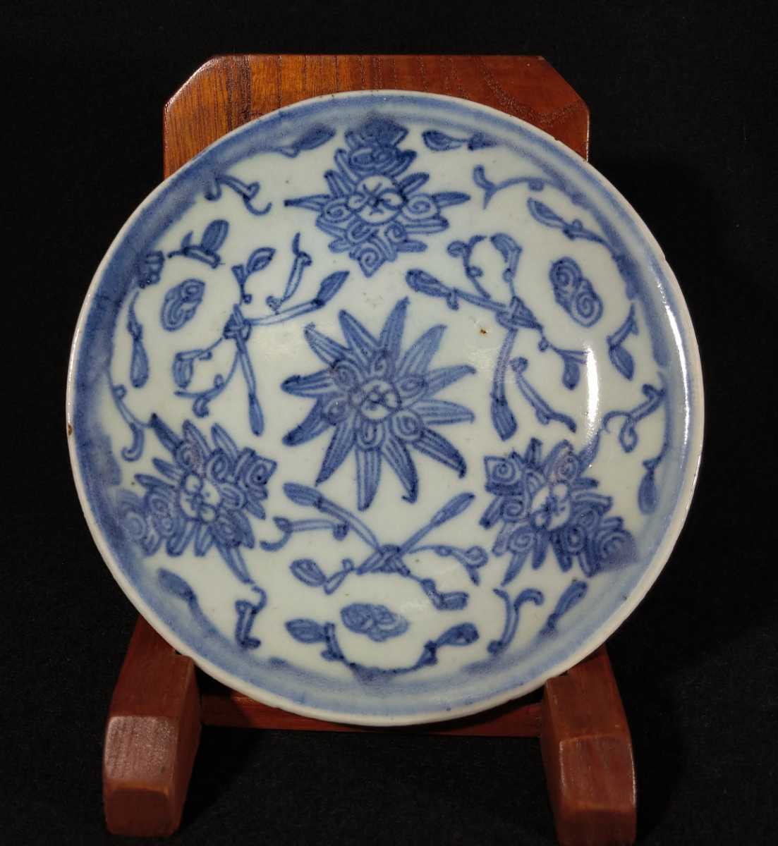 南京染付 清朝初期 15cm 中皿 19客揃 時代箱 btresem-Ba2413