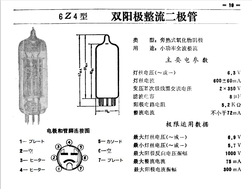 セール商品 中国曙光 6z4 バルク新品 整流管 2本セット veme.fi