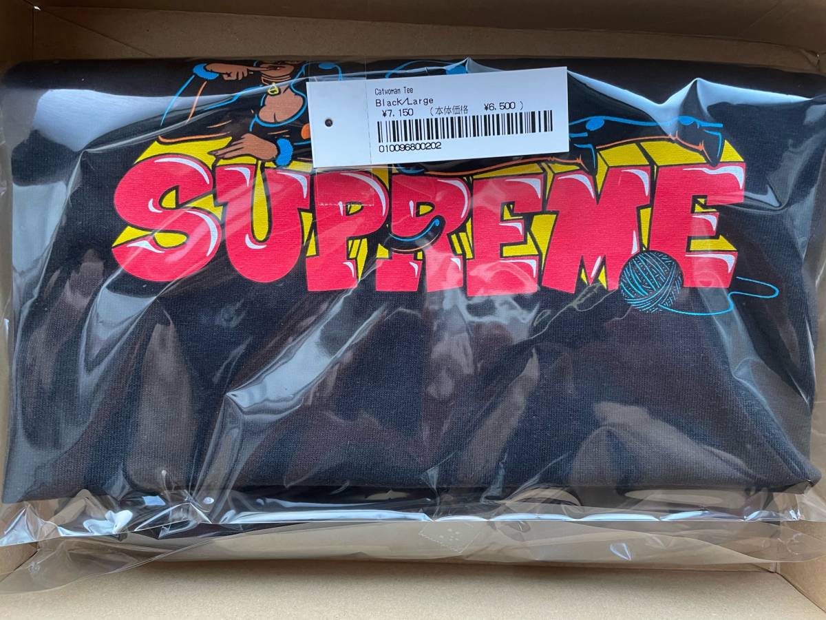 Supreme 22FW Catwoman Tee Black L Gold Box Logo シュプリーム 割引セール Tee Catwoman Supreme XXL Tシャツ キャットウーマン Tシャツ/カットソー(半袖/袖なし)
