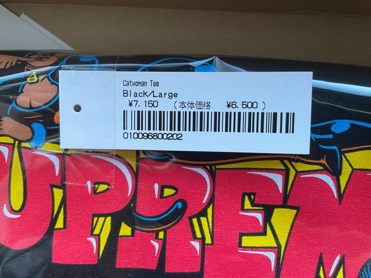 Supreme 22FW Catwoman Tee Black L Gold Box Logo シュプリーム 割引セール Tee Catwoman Supreme XXL Tシャツ キャットウーマン Tシャツ/カットソー(半袖/袖なし)