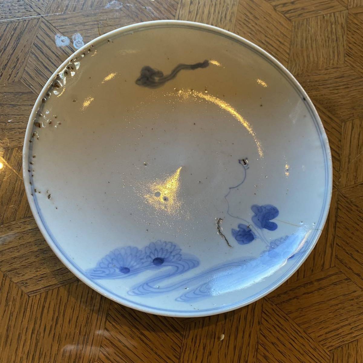 GM9C① 本物保証 初期伊万里 6寸皿 完全産出し 古伊万里