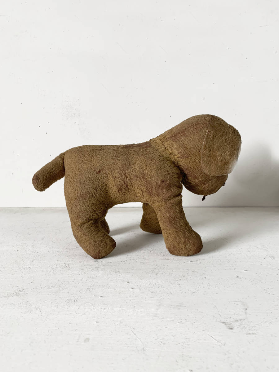 フランス 1900-30s 犬 ぬいぐるみ 木毛 オブジェ おもちゃ 什器 民藝 美術 骨董 ヴィンテージ アンティーク 3