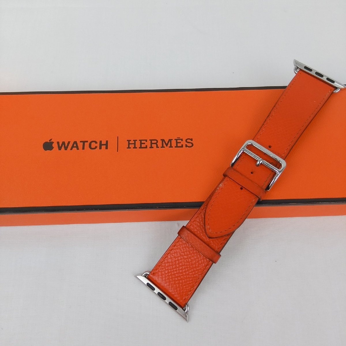 Apple Watch Hermes アップルウォッチ用 レザーベルト オレンジ 44