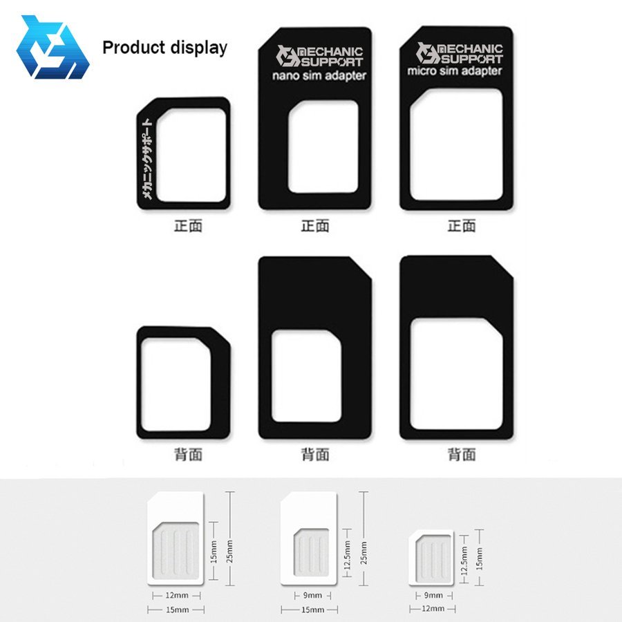 メカニックサポート製【ホワイト】 SIMカード 変換 アダプター ナノ シム MicroSIM Nano SIM 変換アダプター 4点セット_画像3