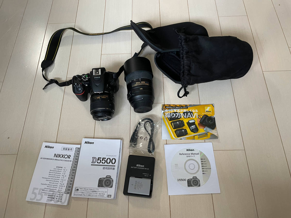 NIKON ニコン D5500 ダブルズームキット ブラック fuboru.co.id