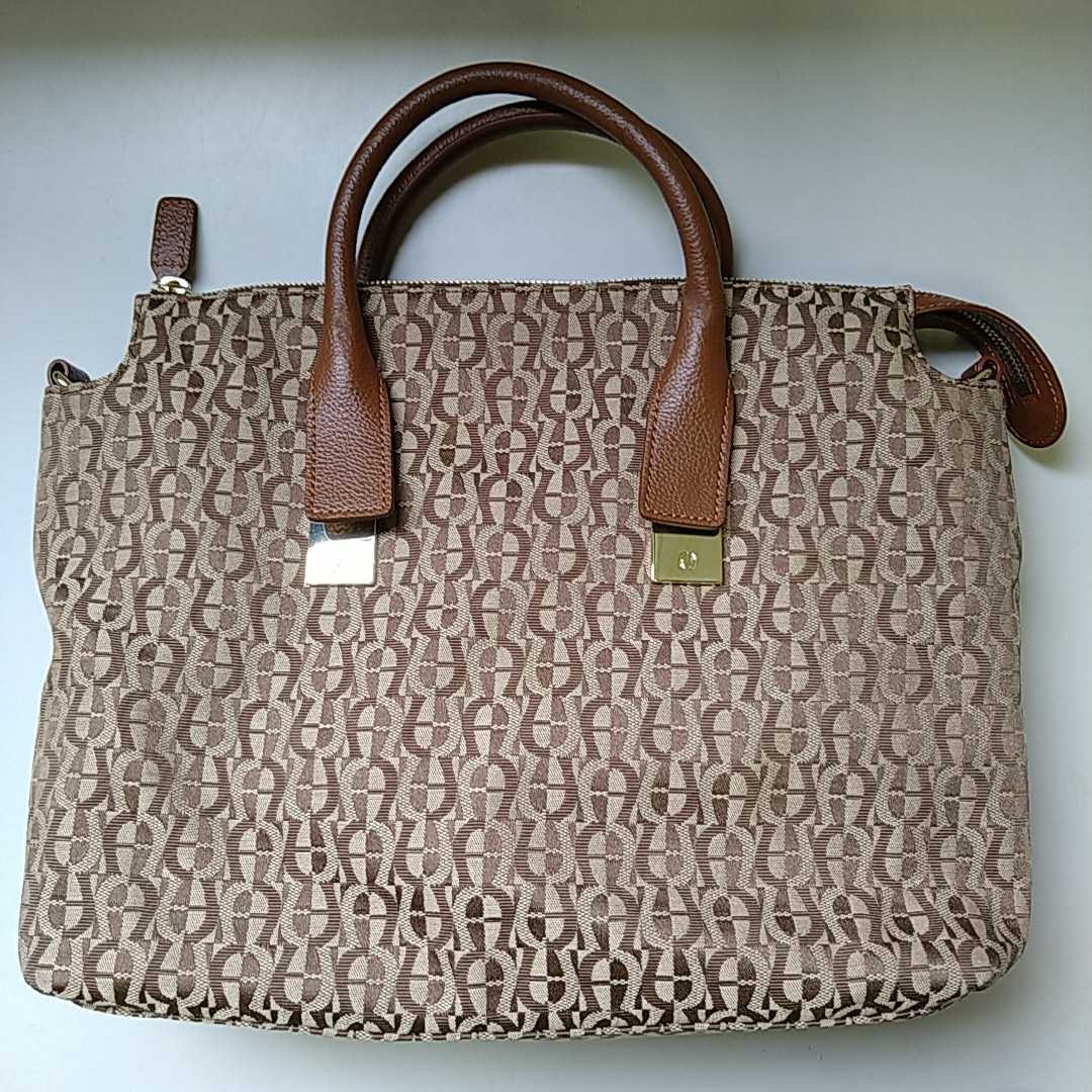 AIGNER アイグナー ハンドバッグ 茶色 ブラウン(その他)|売買された