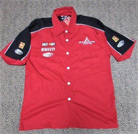 MITSUBISHI Motors Team embroidery short sleeves shirt (M)