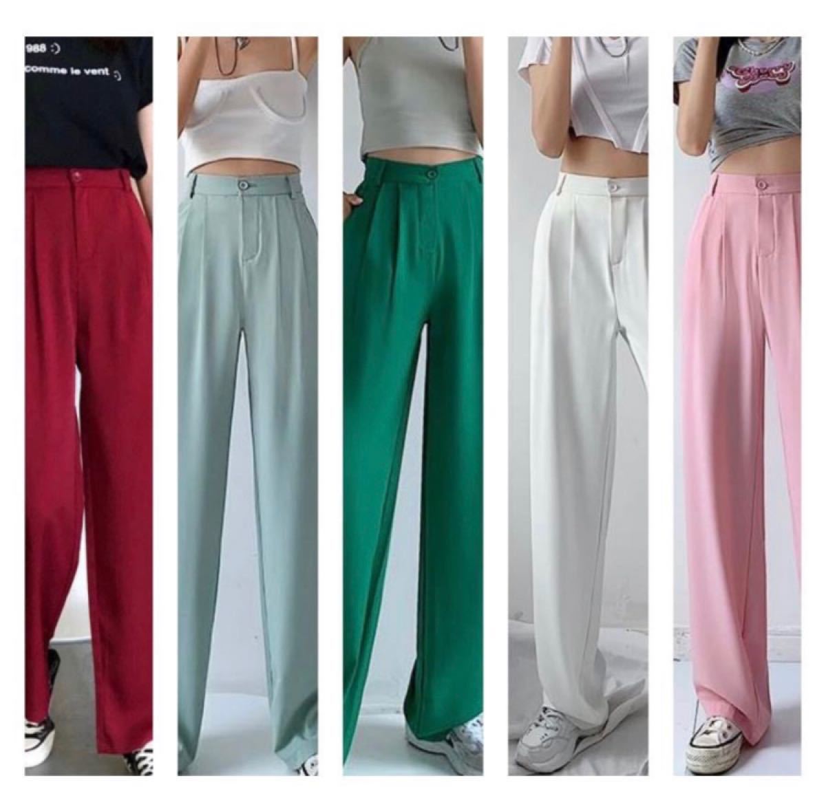 kolor カラー　ストレートパンツ　グリーン　新品未使用 パンツ カラフル 人気 激安 グリーン 緑 カラーパンツ カラフル