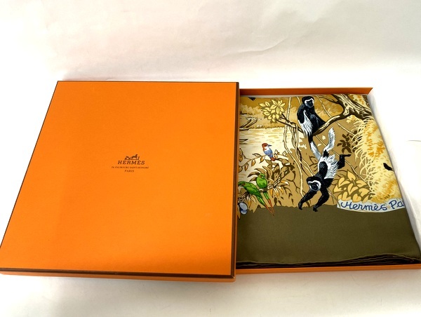 即決/未使用品】 HERMES エルメス カレ90 AFRICA アフリカ スカーフ