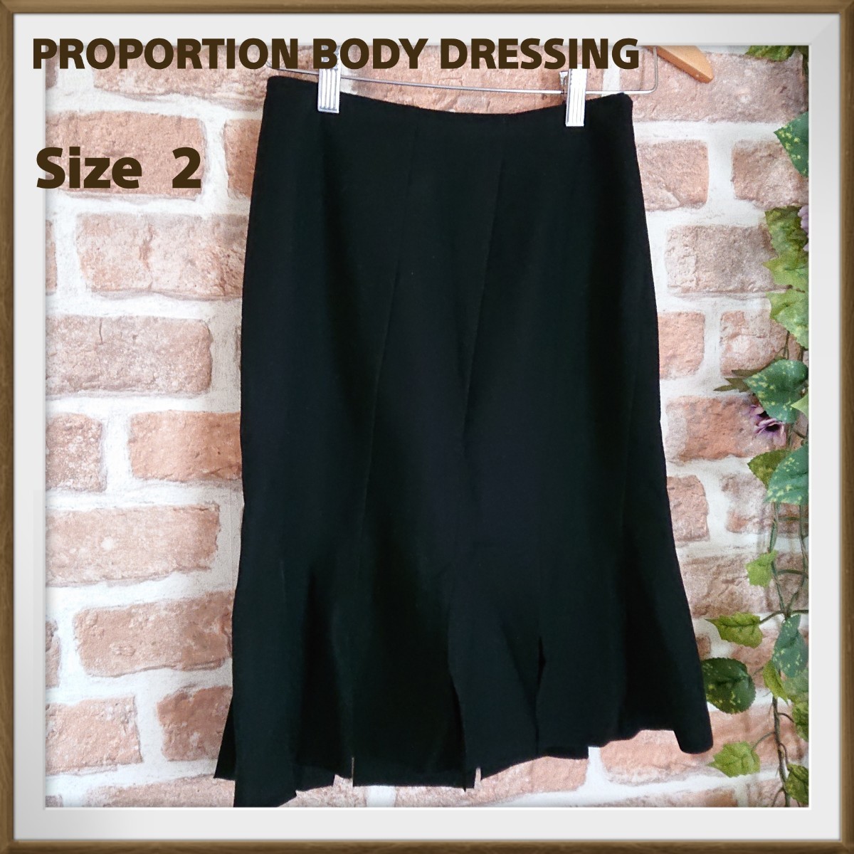 【Proportion Body Dressing】膝丈 タイトスカート  スリット入り  サイズ2
